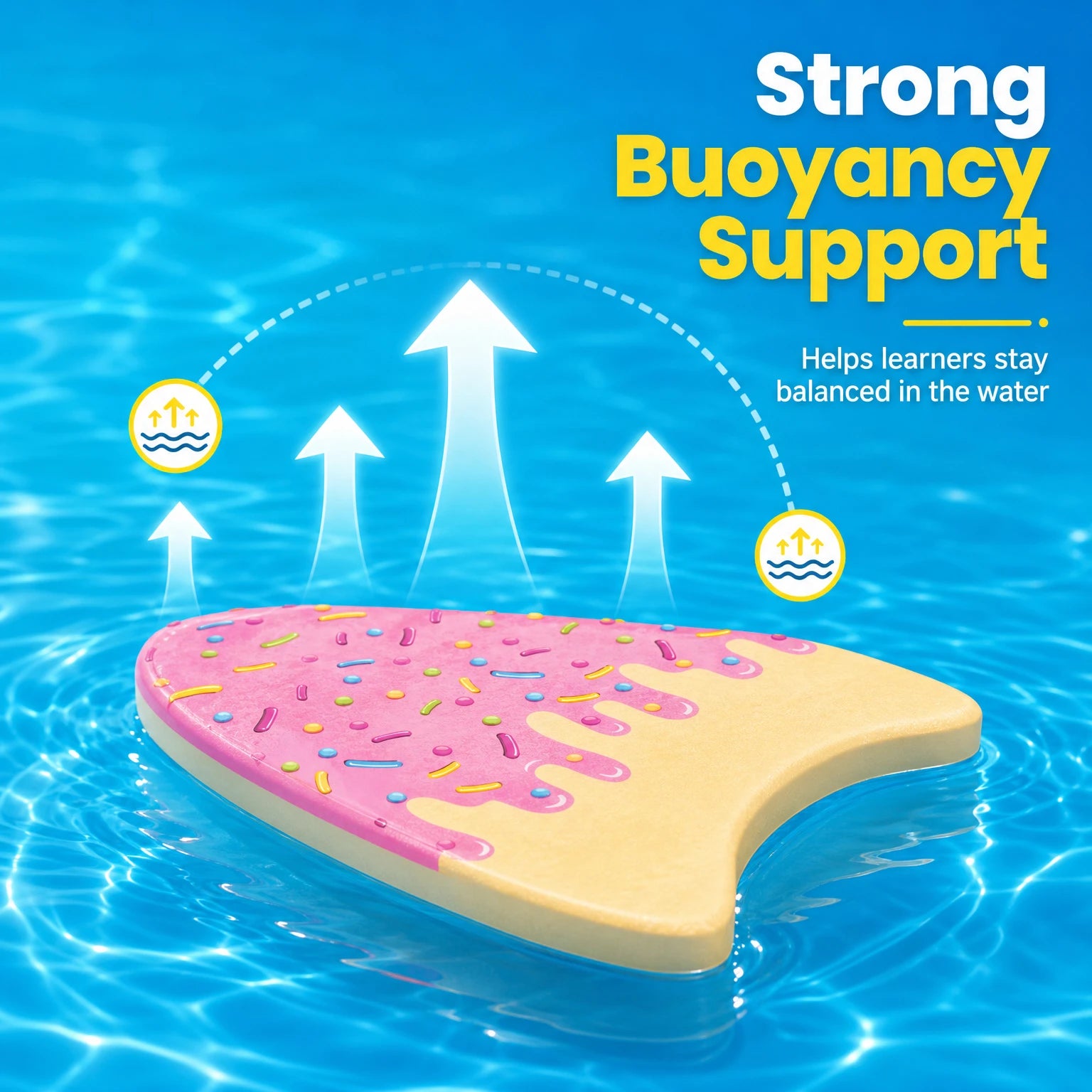 Wonflex EVA Swim Kickboard — Portable Training Tool for Pool Practice