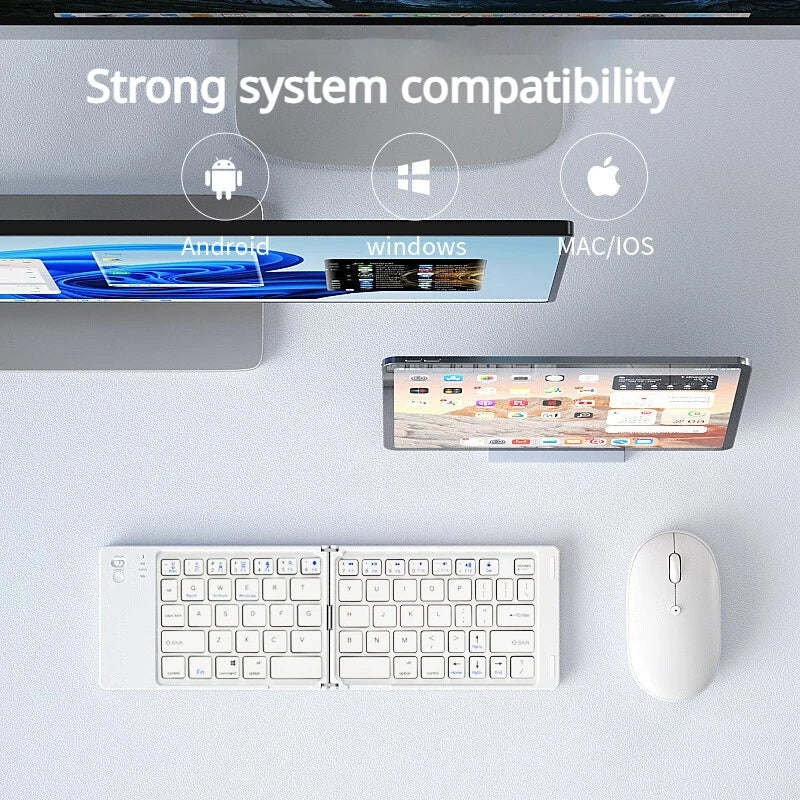 Foldable Bluetooth Wireless Keyboard — Portable Multi-Device Typing Solution