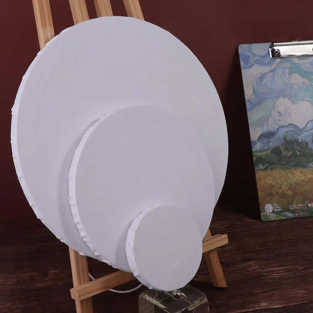 Round Canvas Painting Boards — Stretched Cotton Panels for Artists