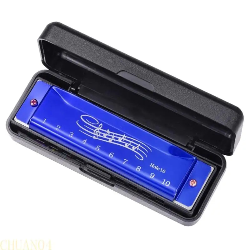 Chromatic 10-Hole Harmonica — 20 Tone Musical Instrument for Beginners