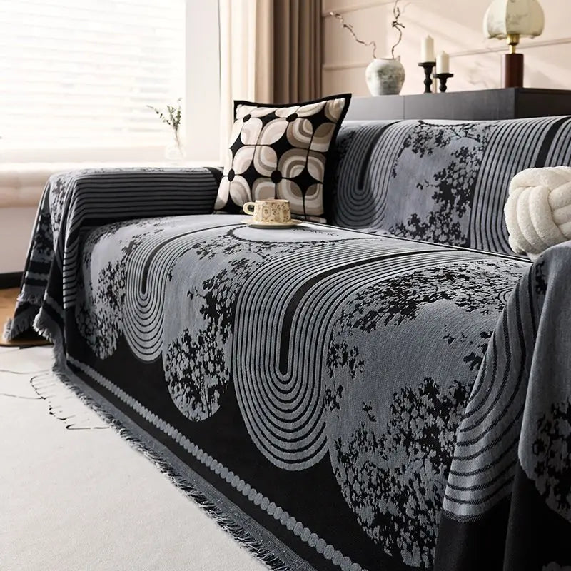Thickened Jacquard Sofa Cover — Non-Slip Anti-Scratch Furniture Blanket