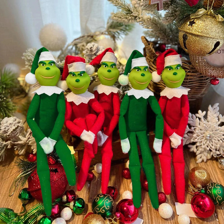 Christmas Elf Plush Figurine — Decorative Holiday Ornament & Stocking Stuffer