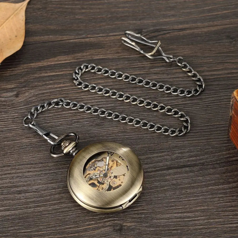 Gorben Vintage Mechanical Pocket Watch — Classic Hollow Out Design