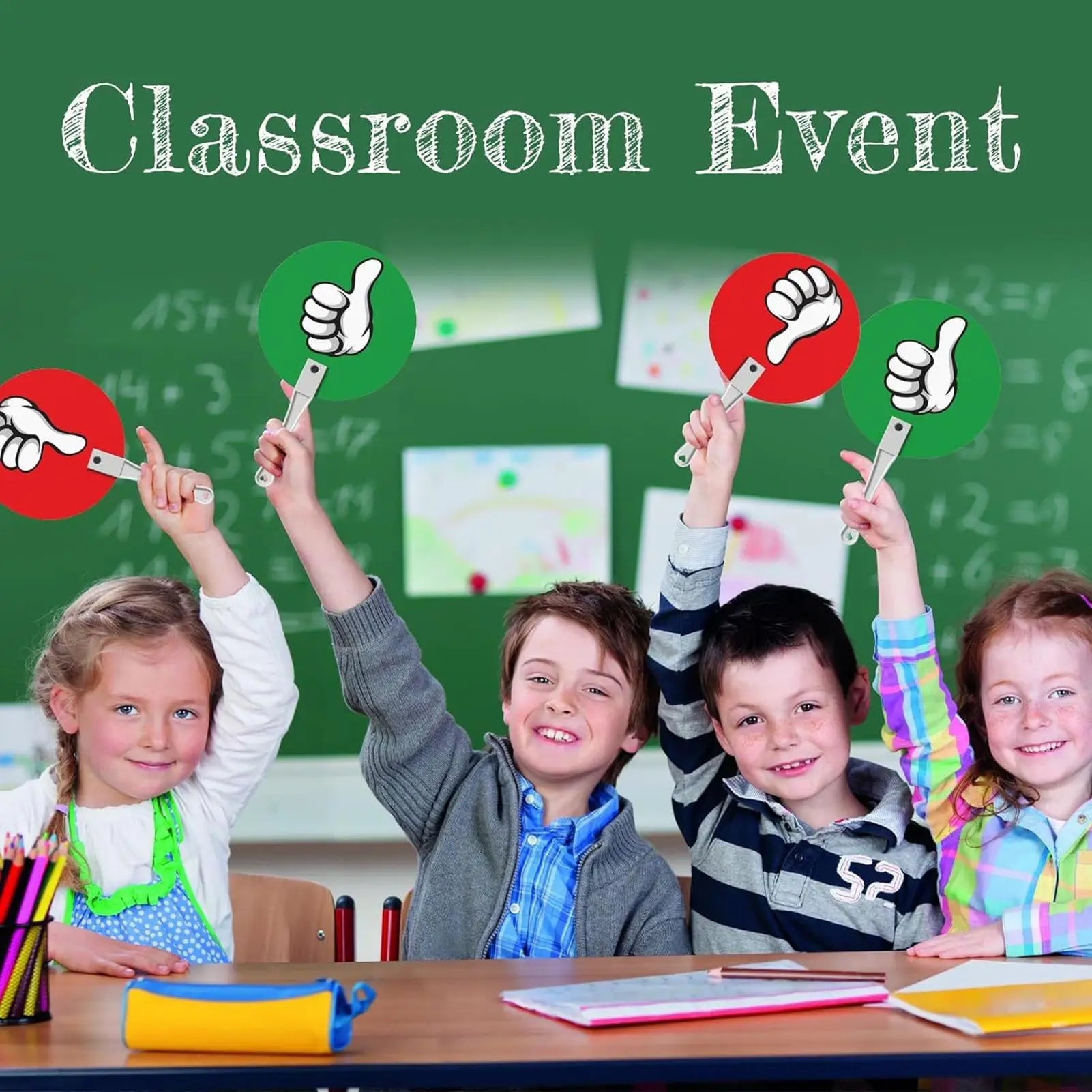 Classroom Voting Paddles — 10-Piece Yes and No Set for Teachers