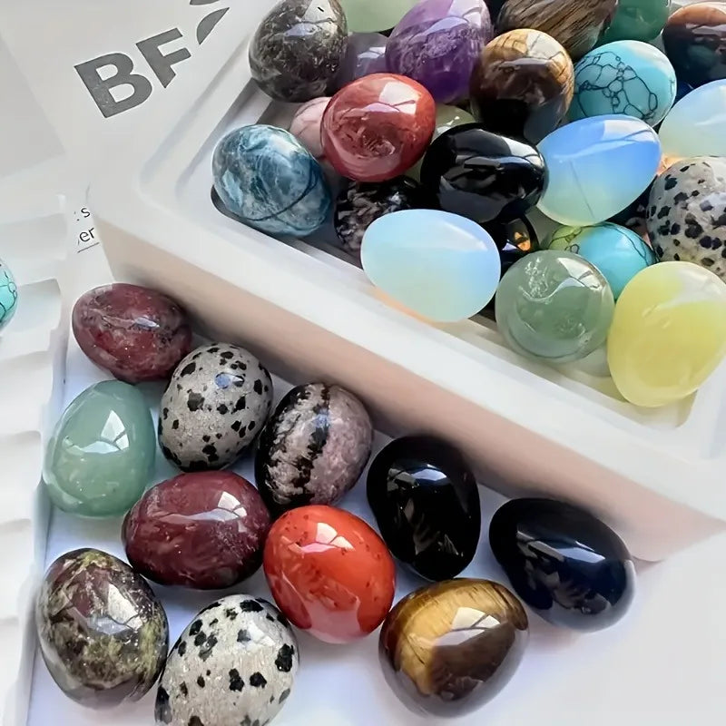 Polished Natural Egg Stones — Decorative Crystal Stones for Home or Aquarium