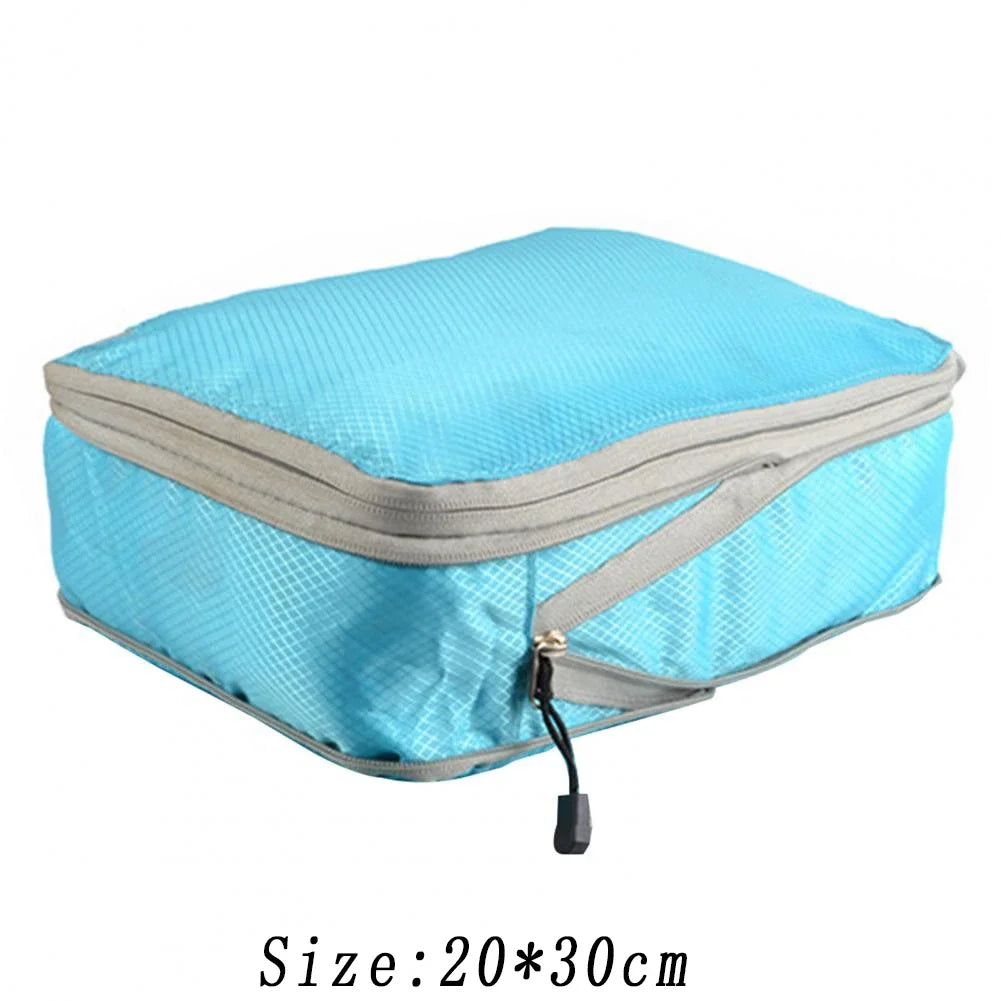 Compression Packing Cubes — Space-Saving Travel Organizers, Waterproof Nylon