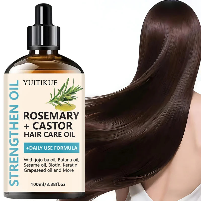 YUITIKUE Rosemary & Castor Hair Oil — Strengthening Daily Hair Care