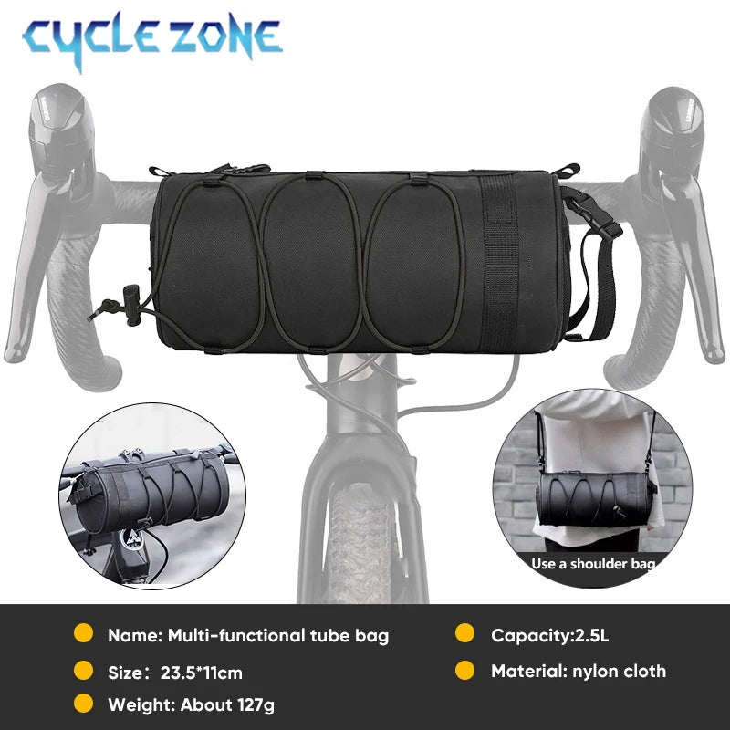 Cycle Zone Multifunctional Bicycle Handlebar Bag — Versatile Front Frame Pouch