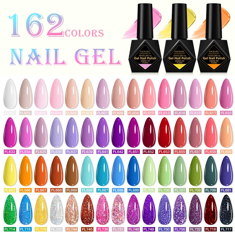 Four Lily Gel Nail Polish — Long Lasting Semi-Permanent Manicure Set