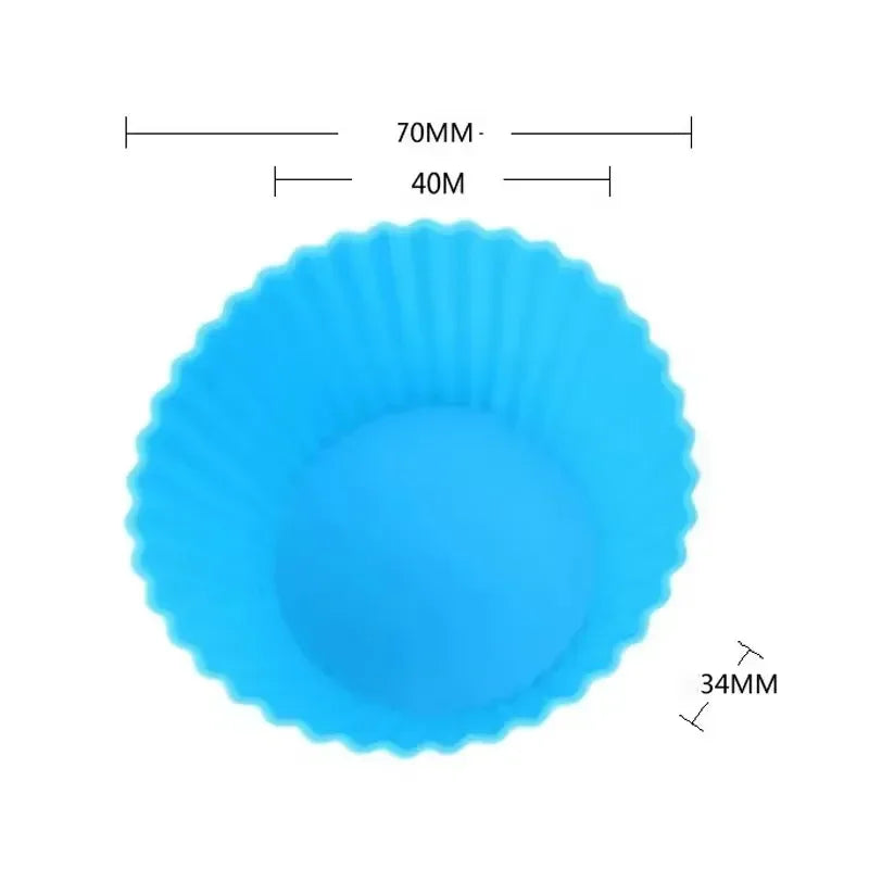 Silicone Muffin and Cupcake Baking Molds — Non-Stick Reusable Cake Tools