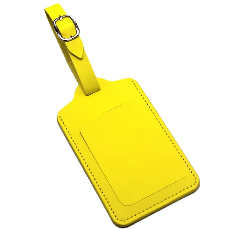 eTya Leather Luggage Tag — Durable Suitcase ID Holder for Travel
