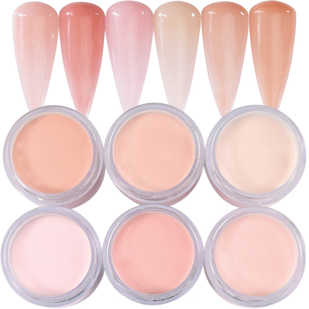 MAFANAILS Acrylic Nail Powder Set — Professional Crystal Dipping Kit, 6 Colors