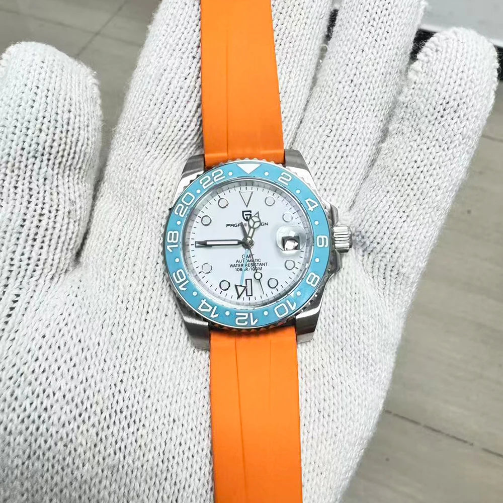 PAGANI DESIGN Luxury Automatic Watch — Waterproof Sports Wristwatch with Rubber Band