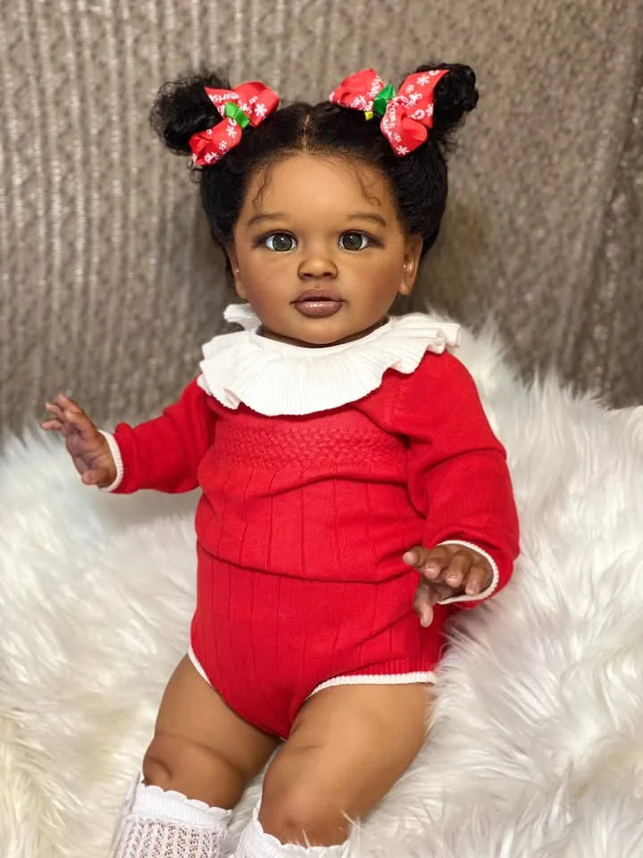 NPK Lifelike Reborn Toddler Doll — 26 Inch Soft Touch Dark Skin Baby