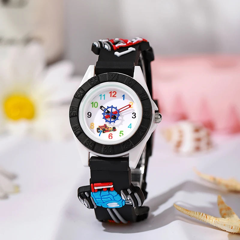 Children's Cartoon Robot Watch — Soft Silicone Sport Clock for Kids