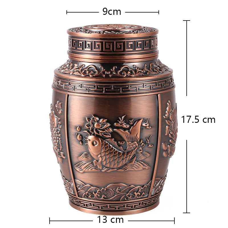 Metal Pet Memorial Urn — Keepsake Cremation Box for Small Animals