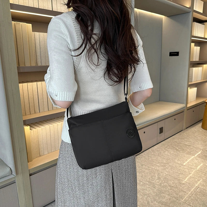 Women's Nylon Crossbody Bag — Multi-Pocket Messenger Purse for Travel