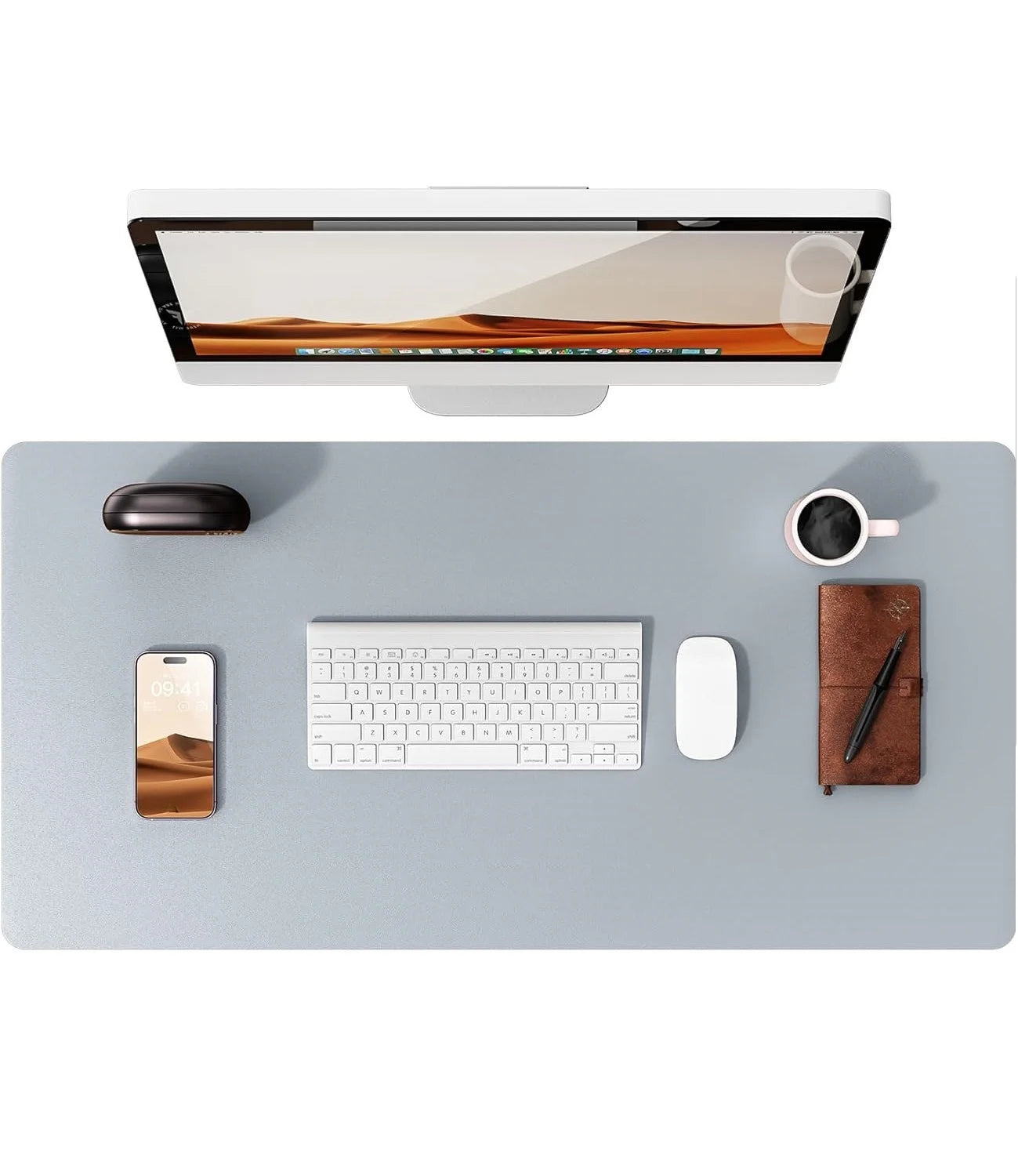 YSAGi Leather Desk Mat — Large Waterproof Mouse Pad & Desk Protector