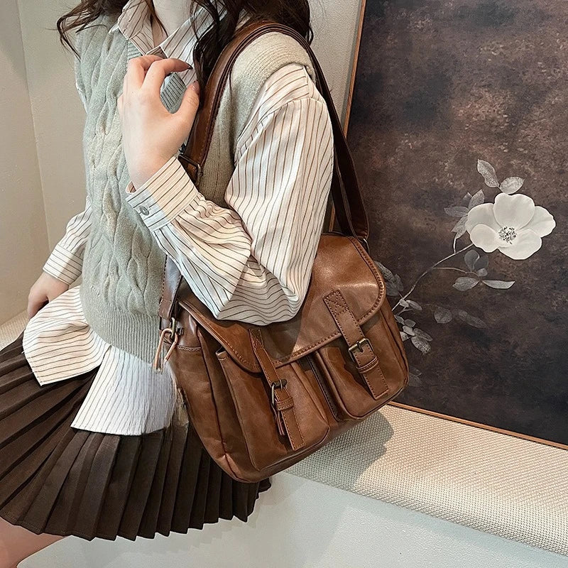 UOSU Retro Crossbody Bag — Large Capacity Shoulder Purse for Women