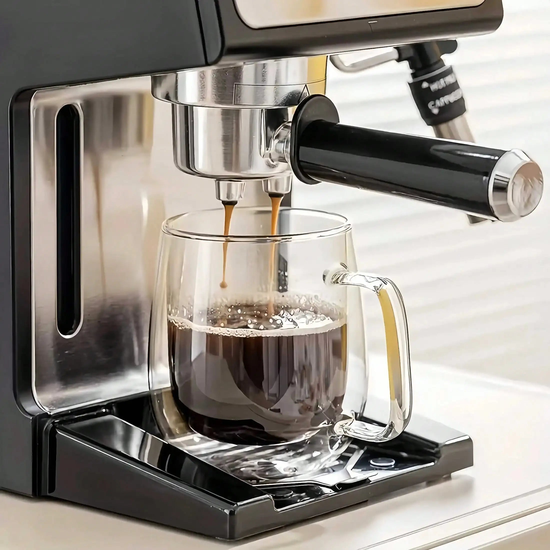 Double Walled Glass Coffee Cup Set — Insulated Transparent Drinkware, 4-Piece