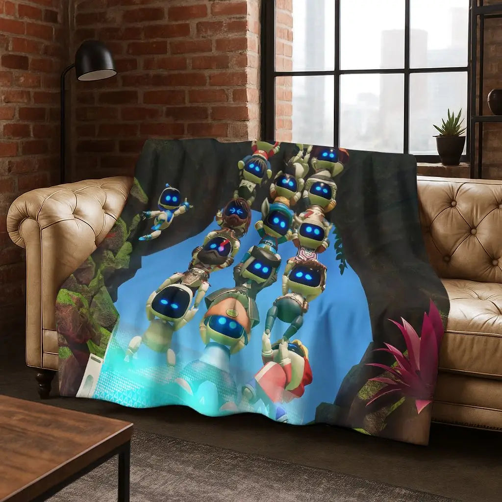 KAYOU Cartoon Flannel Blanket — Soft Warm Throw for Home and Travel