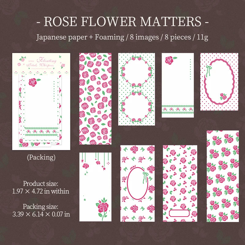 Vintage Floral Foam Stickers — 20 Sheets for Scrapbooking & Junk Journals