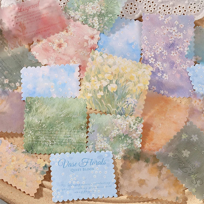Vintage Garden Dream Writing Paper — 30pcs Retro Scrapbooking Material