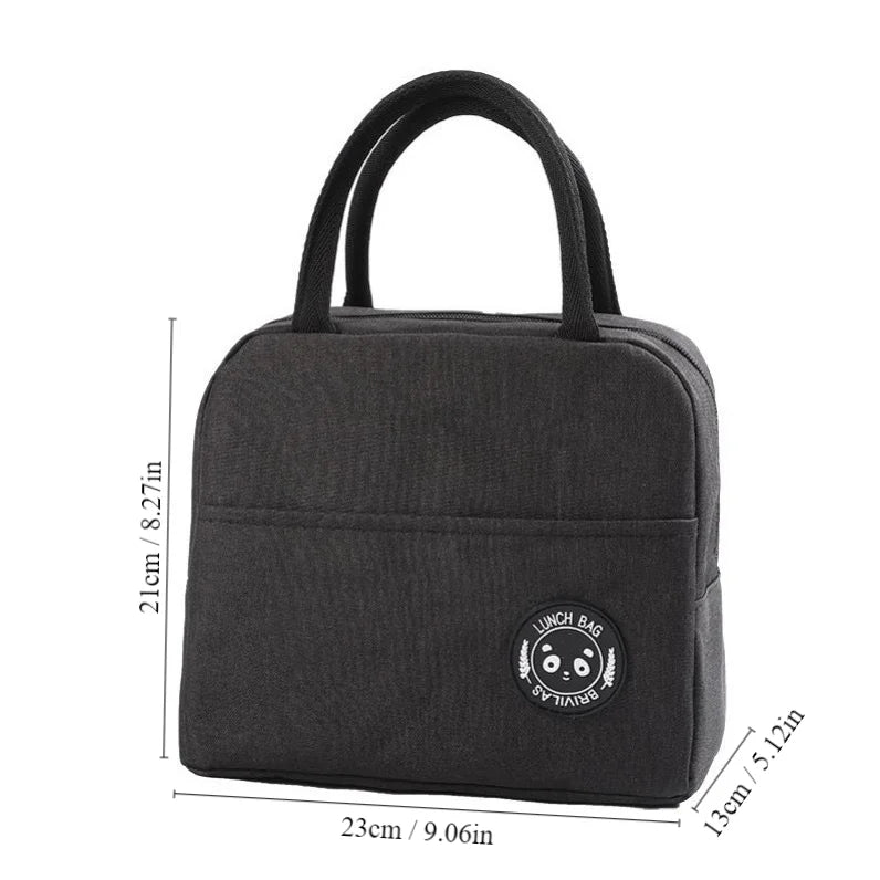 Insulated Bento Lunch Bag — Portable Meal Carrier with Aluminum Foil