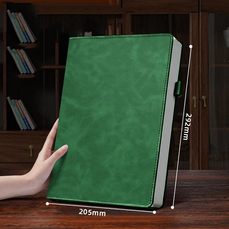 A4 Large Professional Notebook — Thickened Paper with Pen Holder