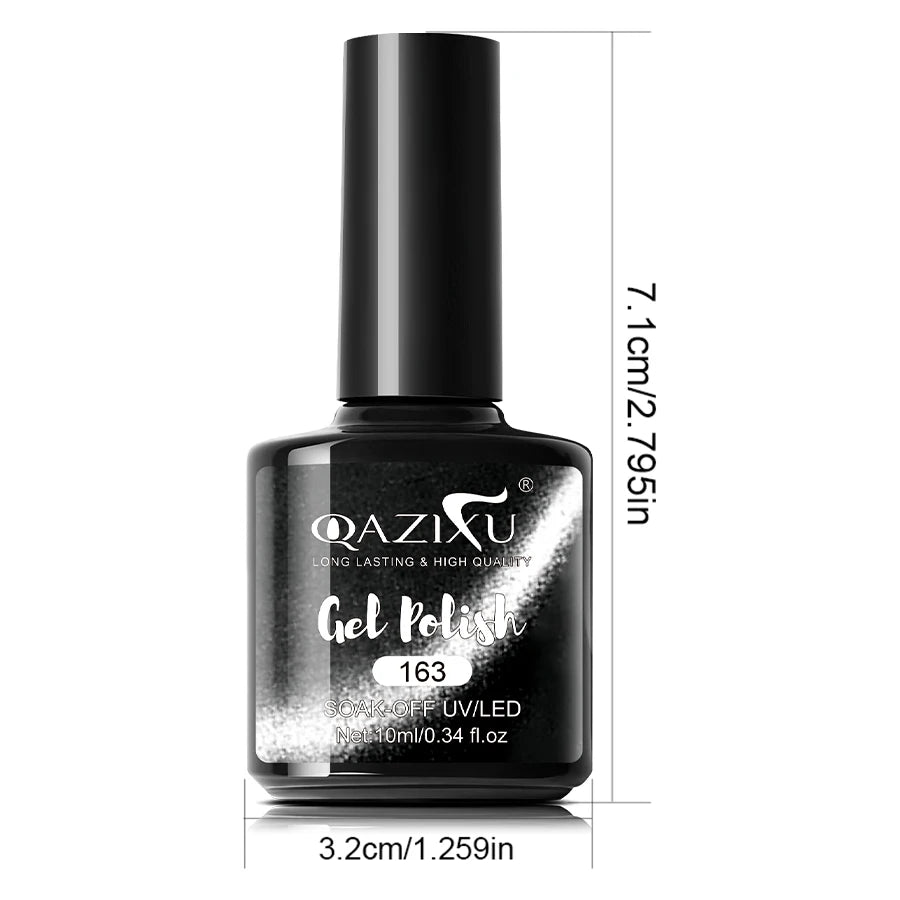 QAZIXU Black and White Gel Polish Set — Professional UV LED Manicure Kit