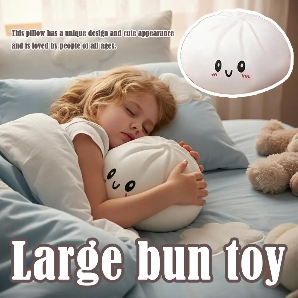 Cute Dumpling Plush Pillow — Soft Squishy Hugging Toy for Home Decor