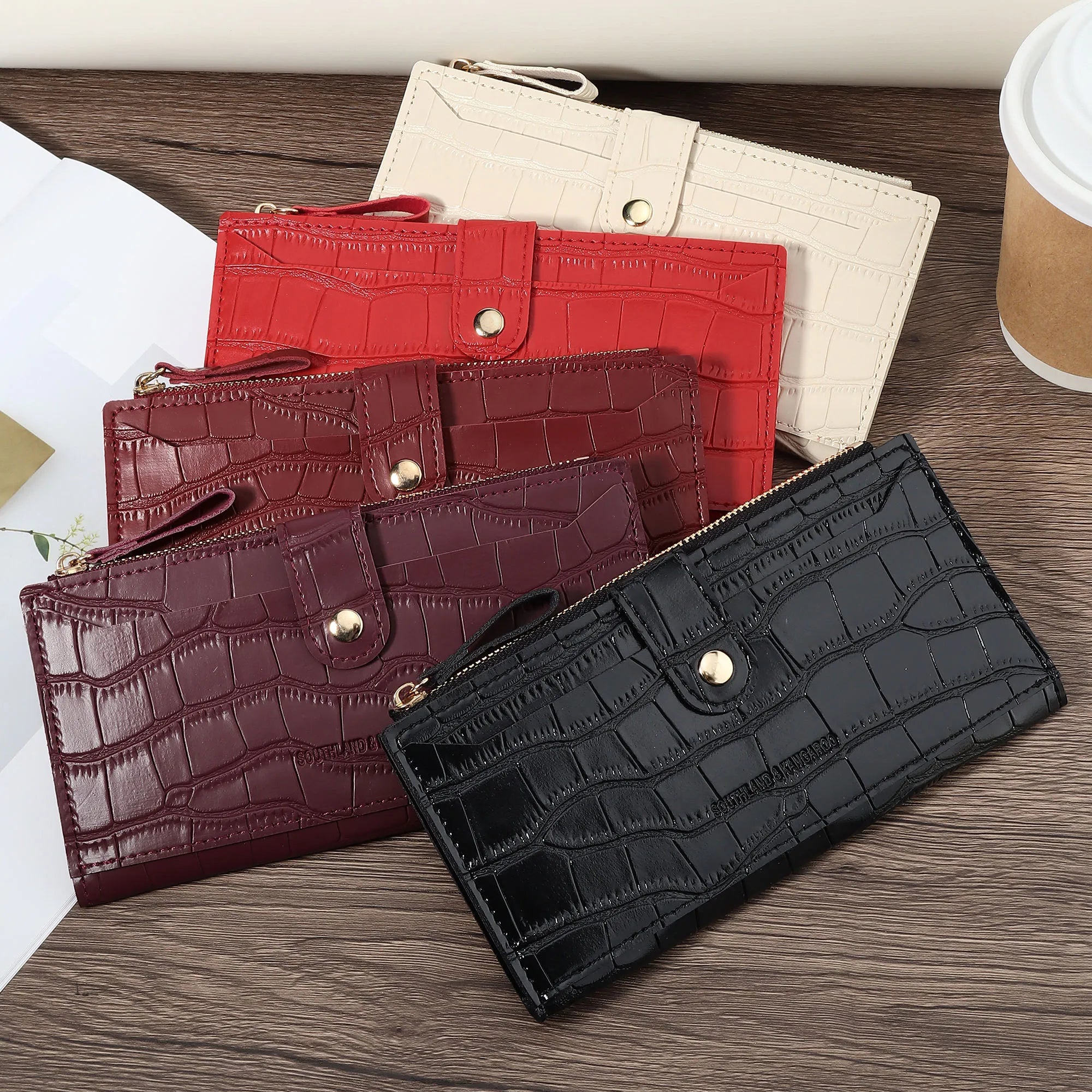 Women's Long Wallet Clutch — Multi-Slot Organizer with Phone Compartment