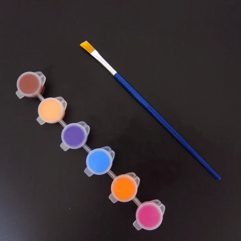 Acrylic Pigment Paint Set — Multi-Surface Art Kit with Built-in Brush