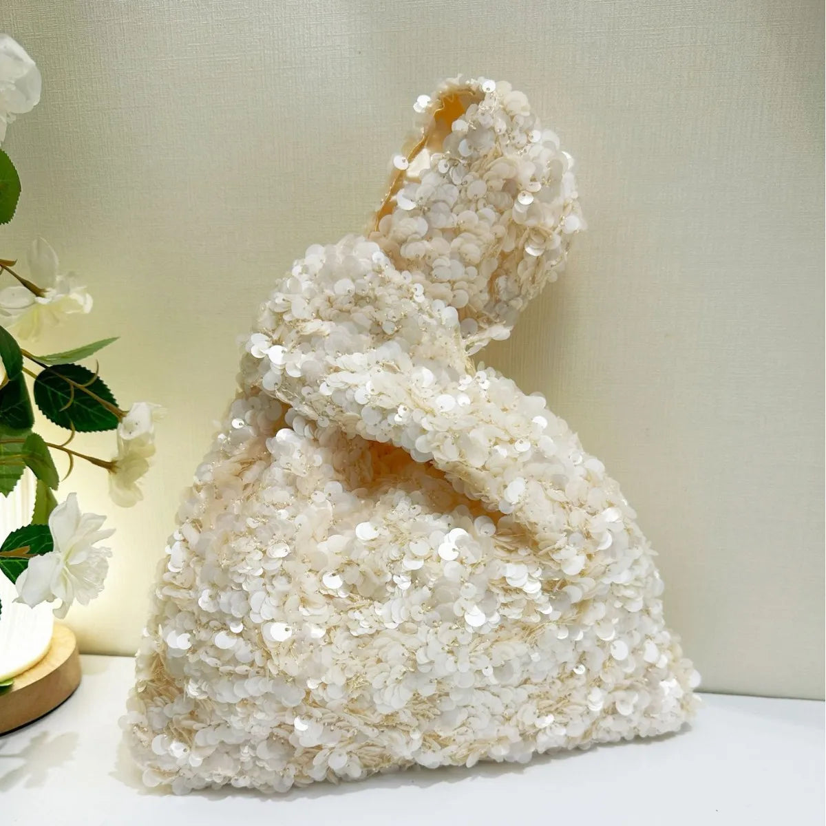 Elegant Sequin Evening Clutch — Shimmering Mini Handbag for Weddings