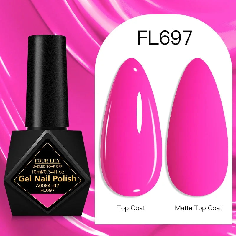 Four Lily Gel Nail Polish — Long Lasting Semi-Permanent Manicure Set