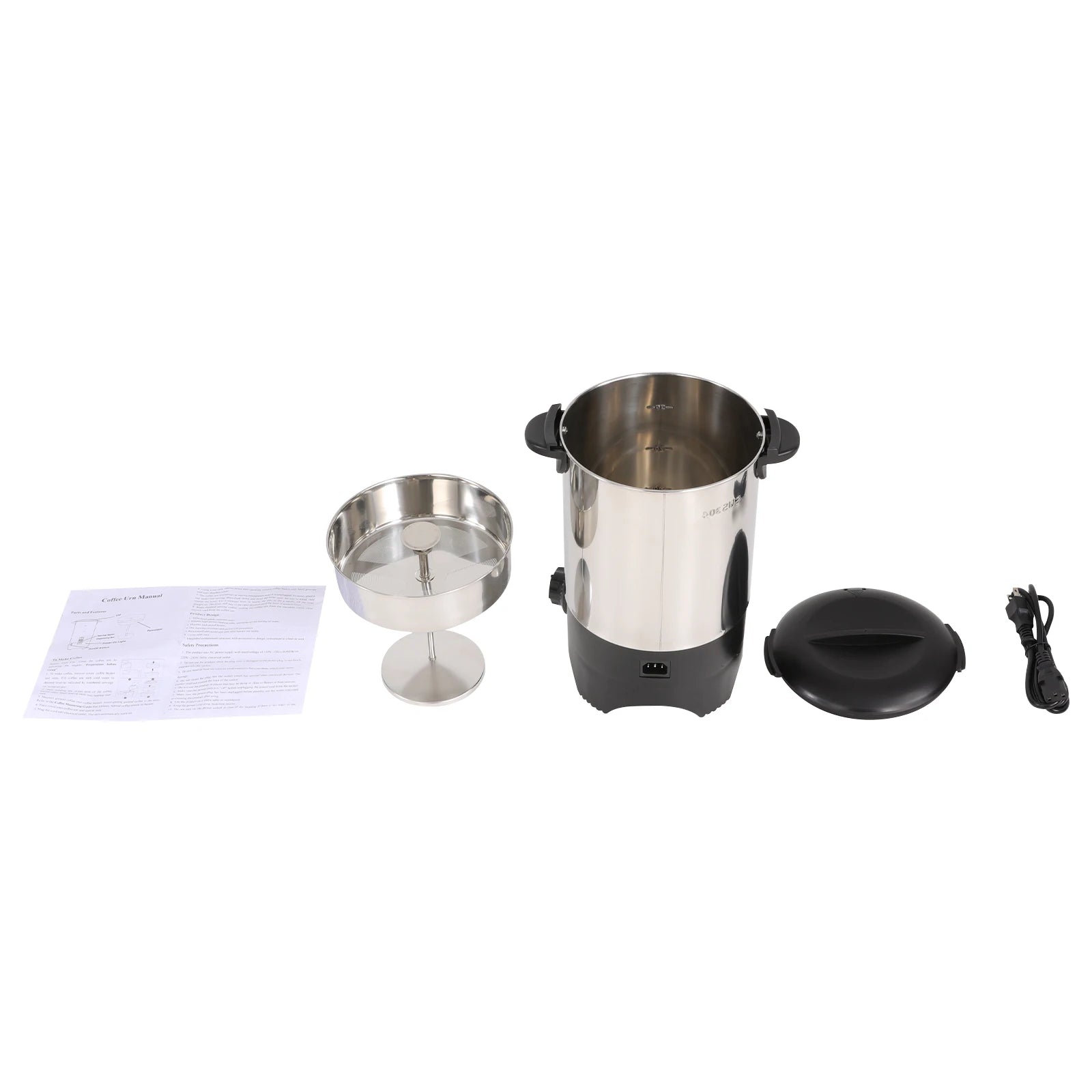 Commercial Coffee Urn — 30 Cup Stainless Steel Beverage Dispenser