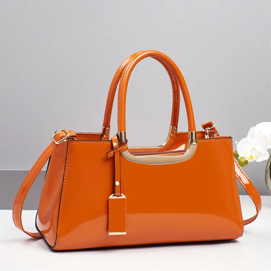 YYW Luxury Patent Leather Handbag — Elegant Evening Clutch & Crossbody