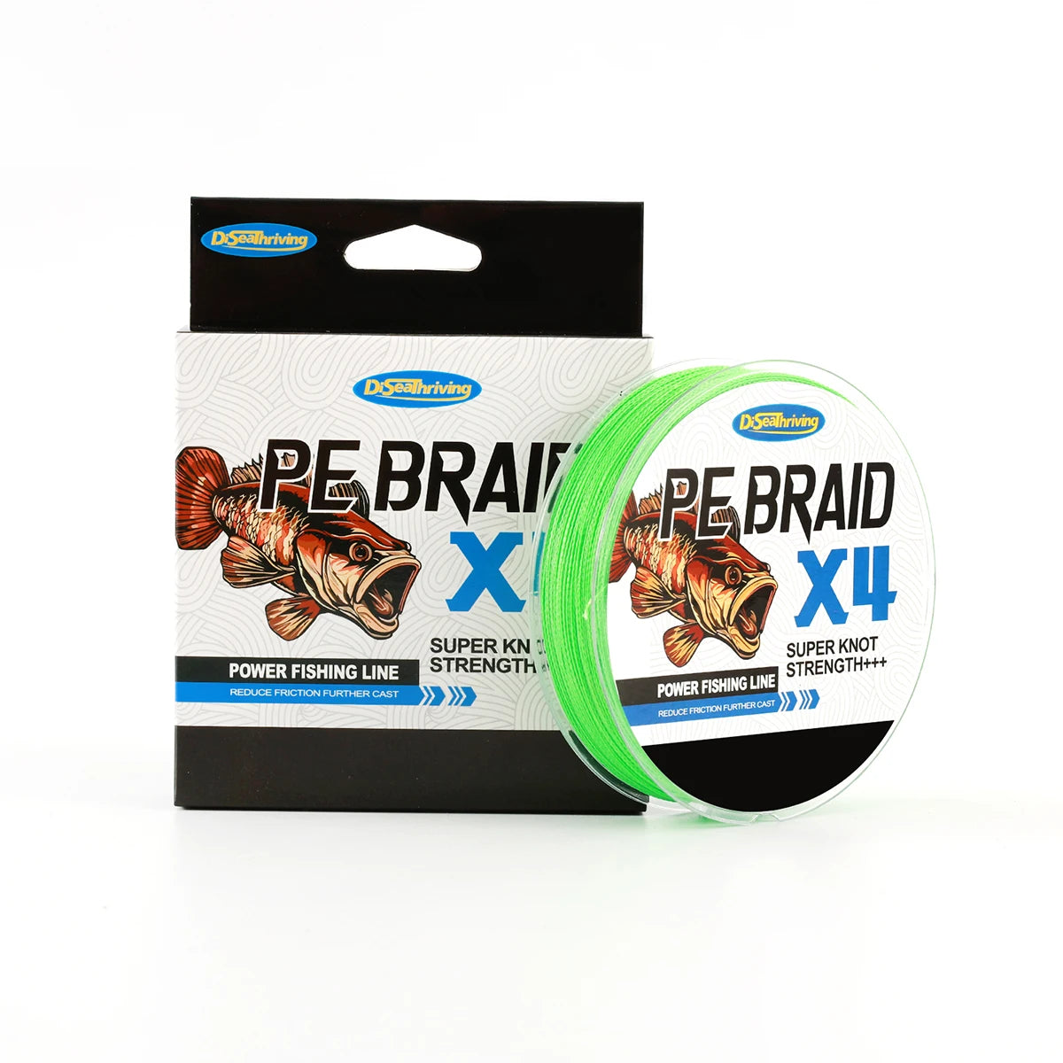 DiSeaThriving 4-Strand Braided Fishing Line — High Visibility & Abrasion Resistant