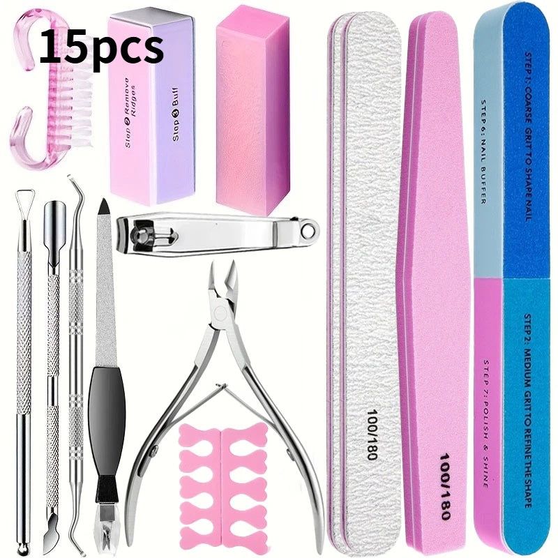 Professional Nail Art Kit — Complete Manicure Set with Files and Tools