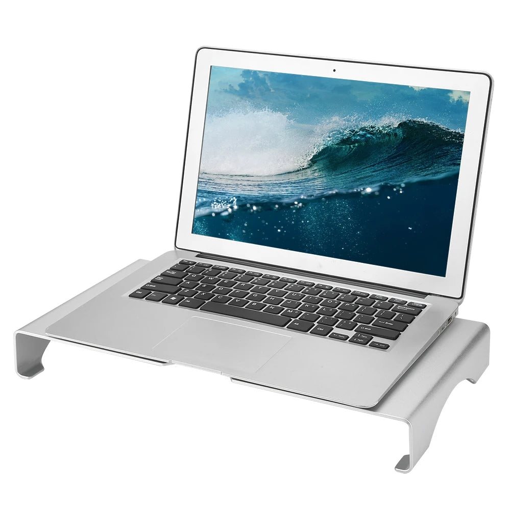 VBESTLIFE Aluminum Monitor Riser — Ergonomic Desk Stand for Laptops and Screens