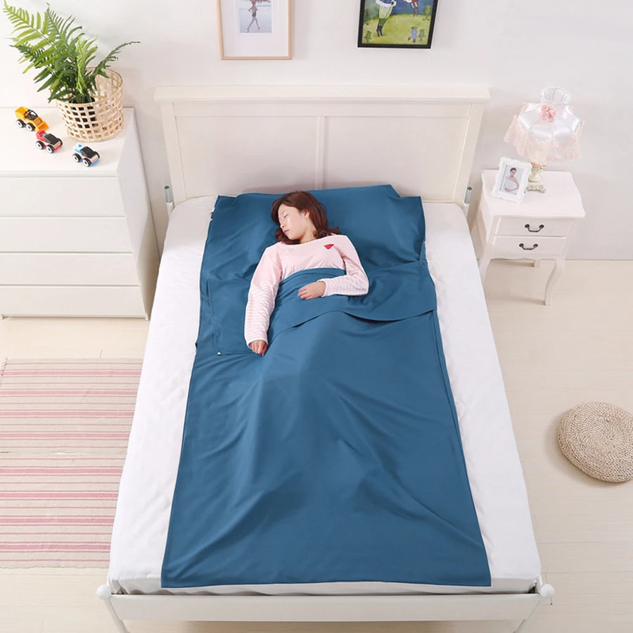 Lightweight Sleeping Bag Liner — Breathable Travel Sheet for Camping