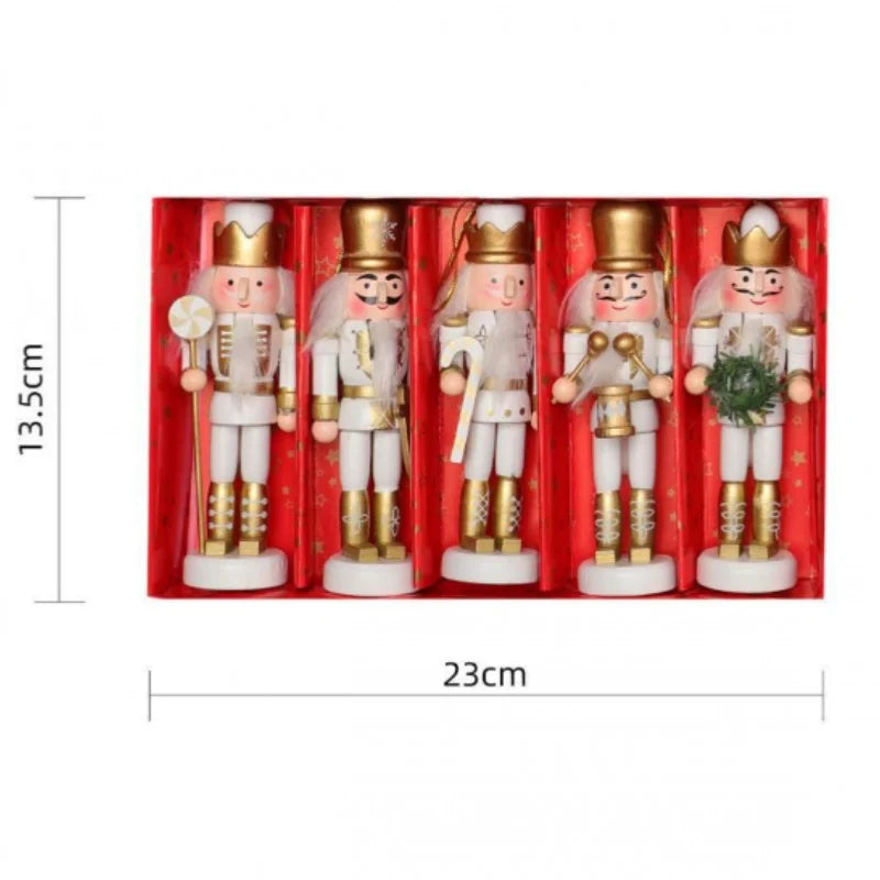 Nutcracker Soldier Ornaments — Decorative Wooden Pendants for Holiday Decor