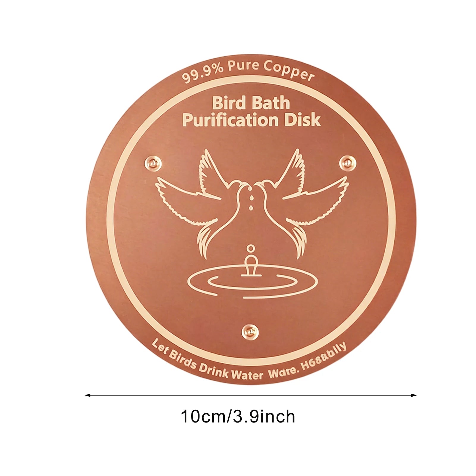 Copper Bird Bath Purifier Disk — Stable Outdoor Water Cleaner