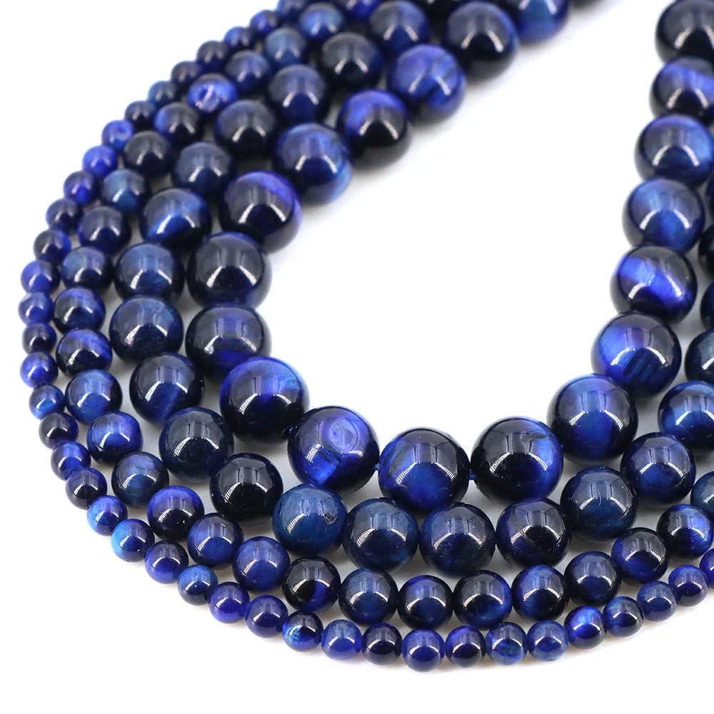 Natural Stone Gemstone Beads — Round Crystal Spacers for Jewelry Making