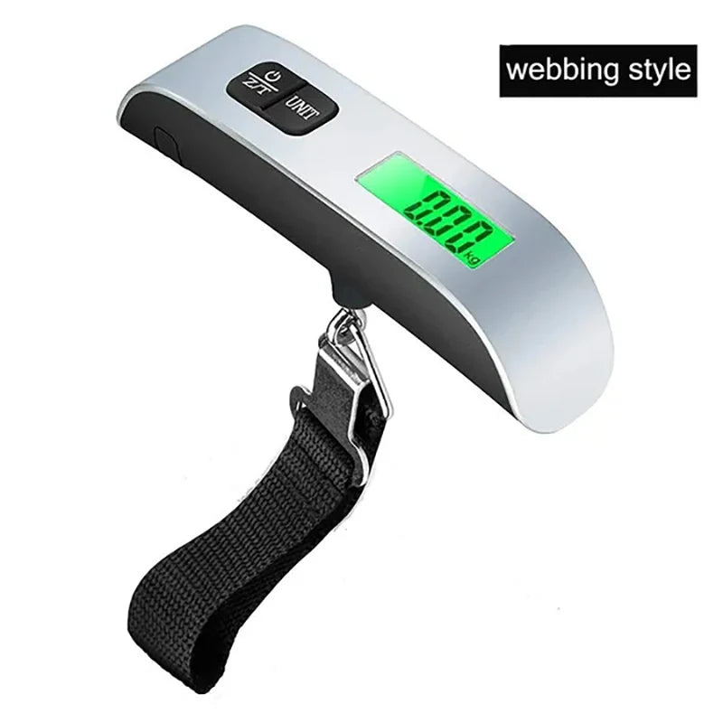 Digital Hanging Luggage Scale — Portable Suitcase Weight Checker, Backlit LCD