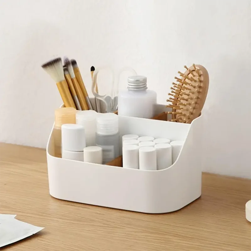 Desktop Storage Organizer — Multi-Compartment Box for Office & Cosmetics