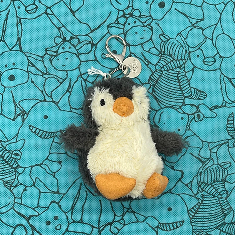 Assorted Plush Keychain Charm — Cute Animal & Food Backpack Pendant