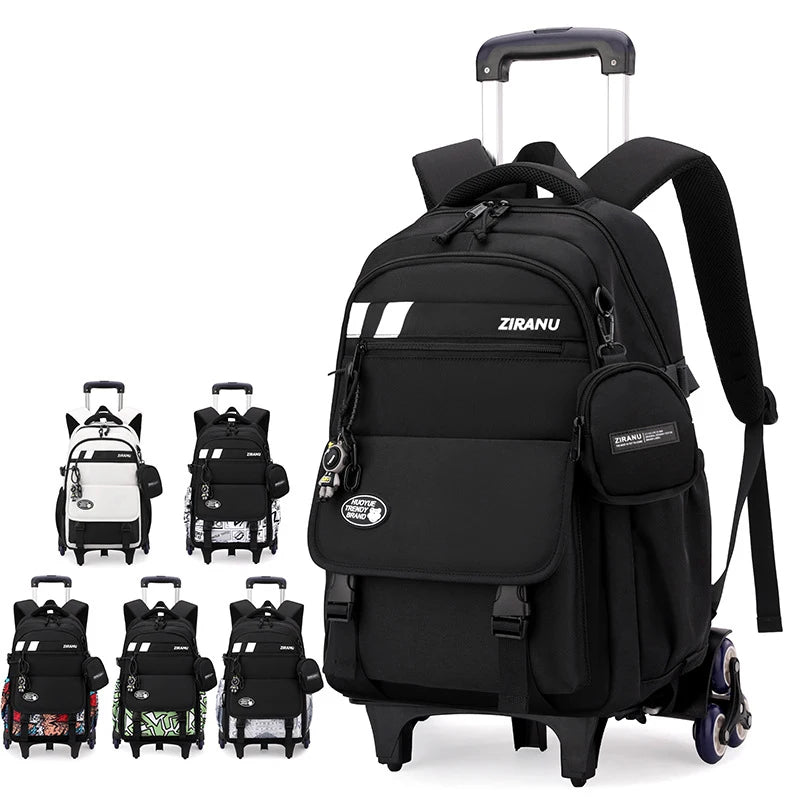 Children's Wheeled School Backpack — Rolling Trolley Bag for Students