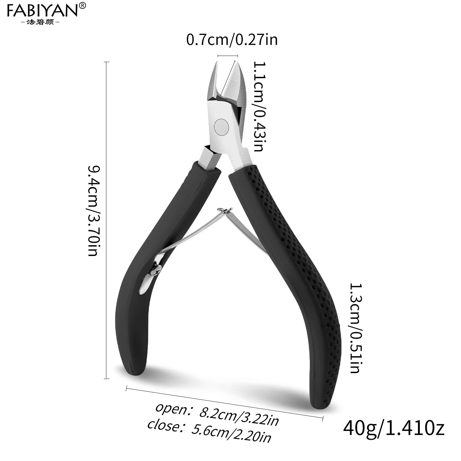 FABIYAN Cuticle Nipper — Professional Stainless Steel Nail Trimmer