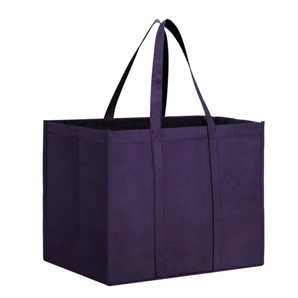 Reusable Grocery Shopping Bags — Large Foldable Non-Woven Tote